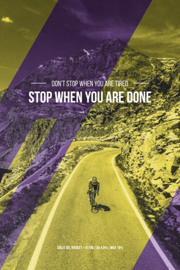 Plakat Don’t stop when you are tired. Stop when you are done