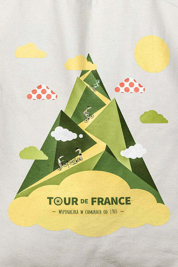Torba bawełniana Tour de France - wspinaczka w chmurach