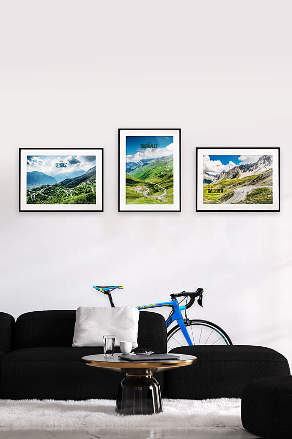 Zestaw plakatów Legendy Tour de France – Alpe d’Huez, Tourmalet, Galibier